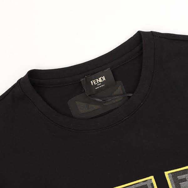 希少 フェンディ FFロゴ ホワイト コットン Tシャツ コピー feg85619